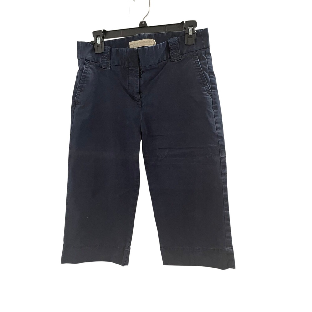 J.‎ Crew Women's Navy Blue Cropped Wide Leg Chino Pants size 4
